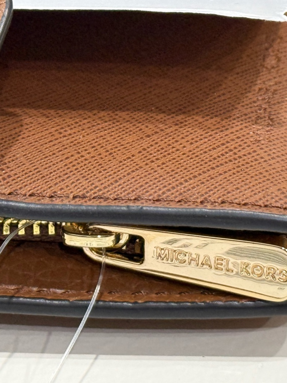 Michael Kors Brown Leather Compact Wallet with Gold Hardware - Picture 5 of 8